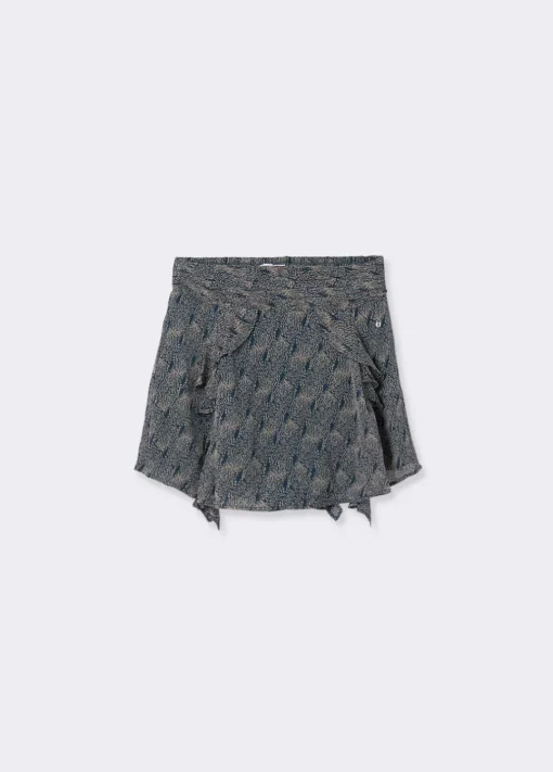 Falda Corta Picos Estampada