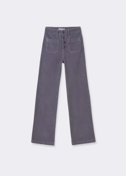 Pantalon Pana Culotte Bolsillo Frontal